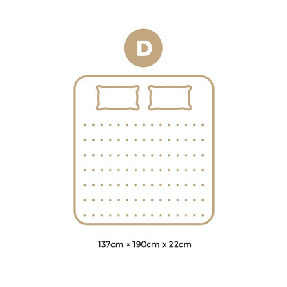Bedra Double Mattress Bed Mattress 3D Mesh Fabric Firm Foam Spring 22cm 7 zone-Mattresses-PEROZ Accessories