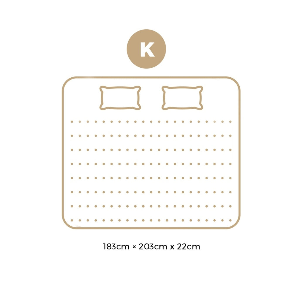 Bedra King Mattress Bed Mattresses Pocket Springs System 3D Mesh Fabric Firm Foam 22cm 7 Zone,7-Layer Structure-Mattresses-PEROZ Accessories