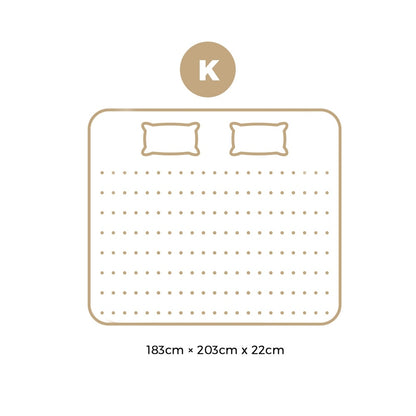 Bedra King Mattress Bed Mattresses Pocket Springs System 3D Mesh Fabric Firm Foam 22cm 7 Zone,7-Layer Structure-Mattresses-PEROZ Accessories