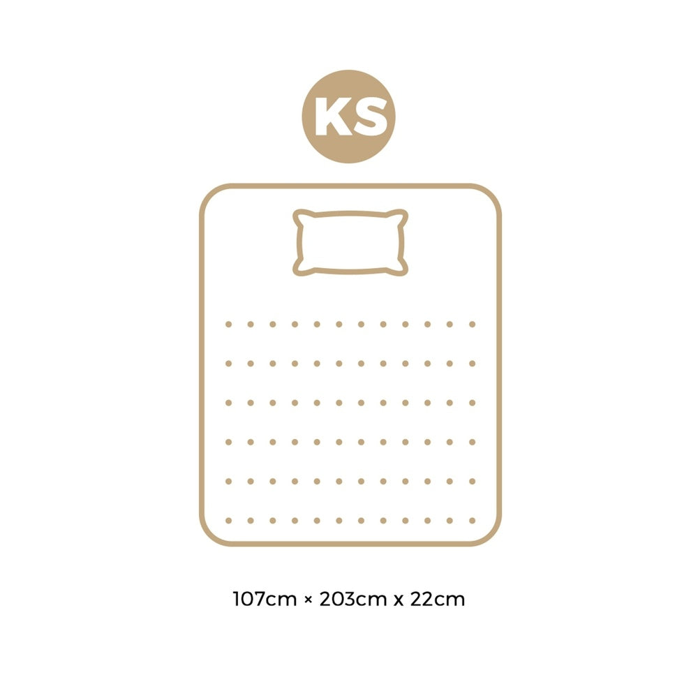 Bedra King Single Mattress Bed Mattress 3D Mesh Fabric Firm Foam Spring 22cm-Mattresses-PEROZ Accessories