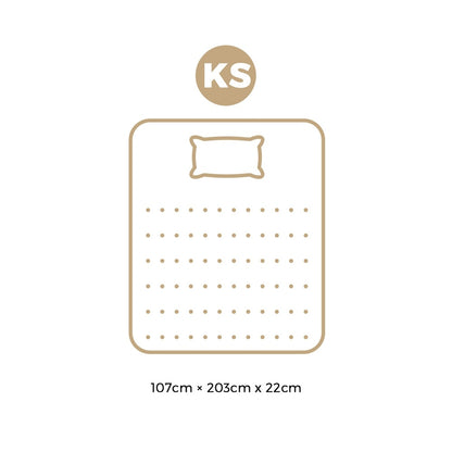Bedra King Single Mattress Bed Mattress 3D Mesh Fabric Firm Foam Spring 22cm-Mattresses-PEROZ Accessories