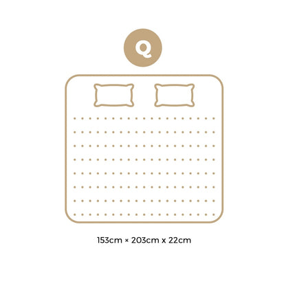 Bedra Queen Mattress Bed Mattress 3D Mesh Fabric Firm Foam Spring 22cm 7 zone-Mattresses-PEROZ Accessories