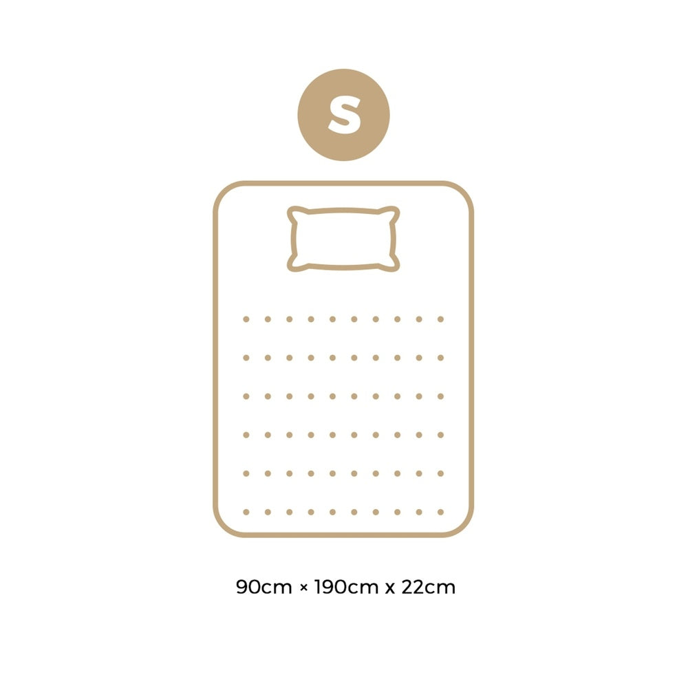 Bedra Single Mattress Bed Mattress 3D Mesh Fabric Firm Foam Spring 22cm 7-Zone-Mattresses-PEROZ Accessories