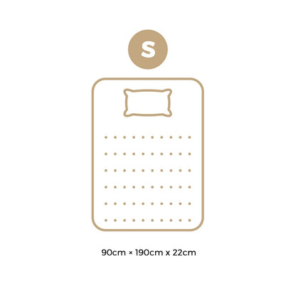 Bedra Single Mattress Bed Mattress 3D Mesh Fabric Firm Foam Spring 22cm 7-Zone-Mattresses-PEROZ Accessories