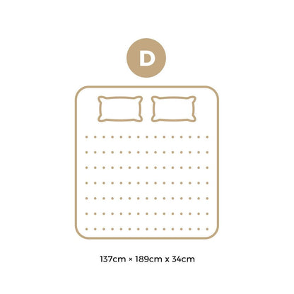 BEDRA BEDDING Double Mattress Cool Gel Bed Medium Firm Mattress with Pocket Spring 34cm Thickness-Mattresses-PEROZ Accessories