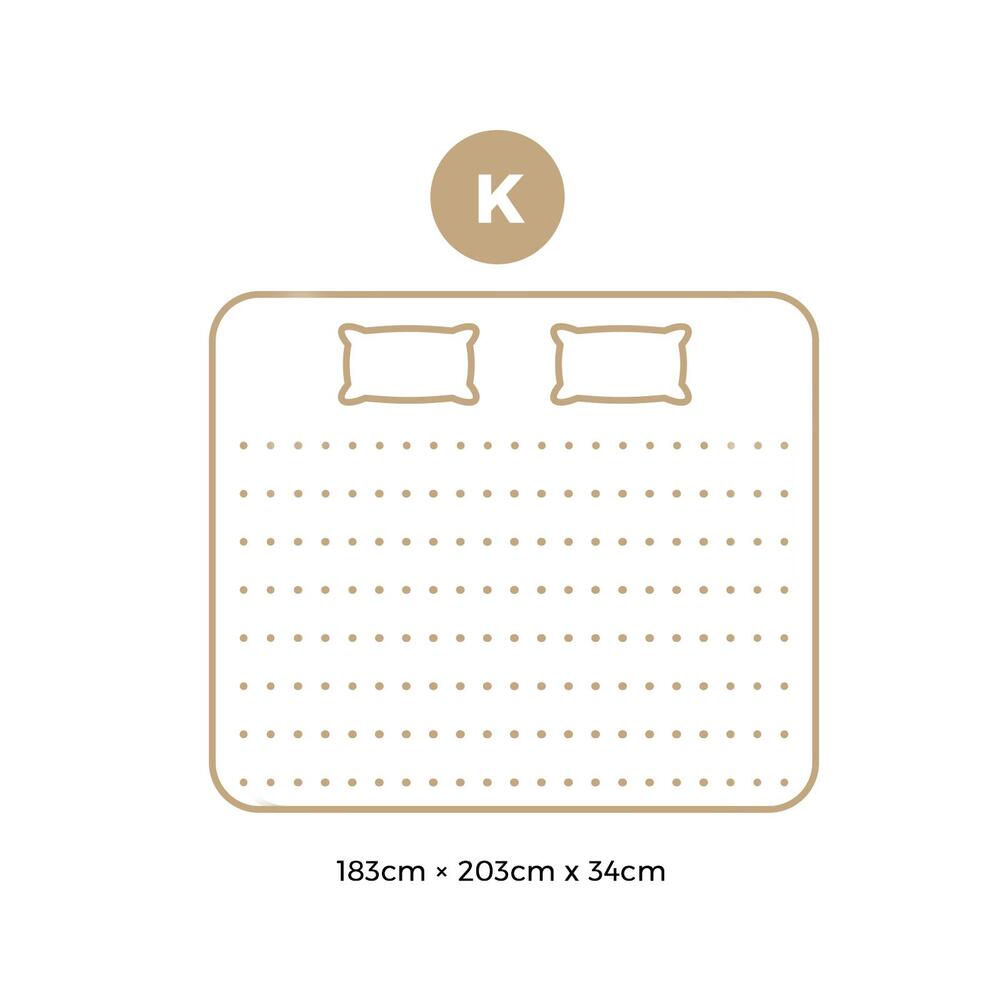BEDRA BEDDING King Mattress Cool Gel Bed Medium Firm Mattress with Pocket Spring 34cm Thickness-Mattresses-PEROZ Accessories