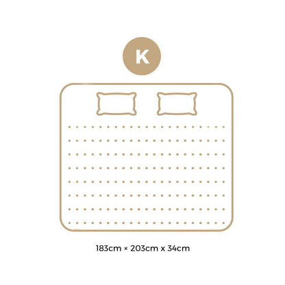 BEDRA BEDDING King Mattress Cool Gel Bed Medium Firm Mattress with Pocket Spring 34cm Thickness-Mattresses-PEROZ Accessories