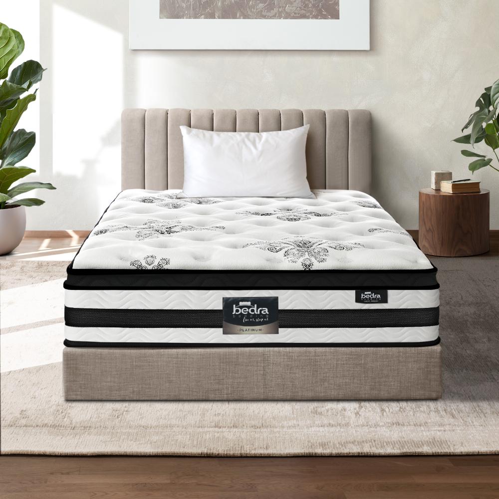 BEDRA BEDDING King Single Mattress Cool Gel Bed Medium Firm Mattress with Pocket Spring 34cm Thickness-Mattresses-PEROZ Accessories