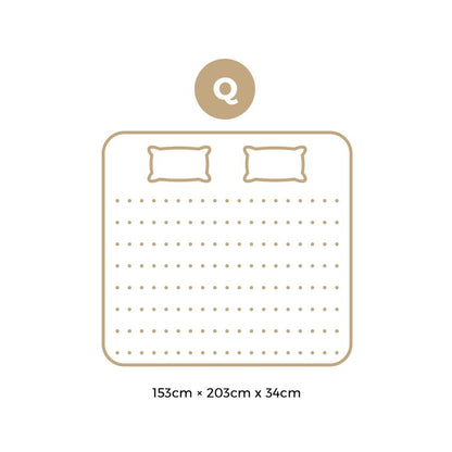 BEDRA BEDDING Queen Mattress Cool Gel Bed Medium Firm Mattress with Pocket Spring 34cm Thickness-Mattresses-PEROZ Accessories