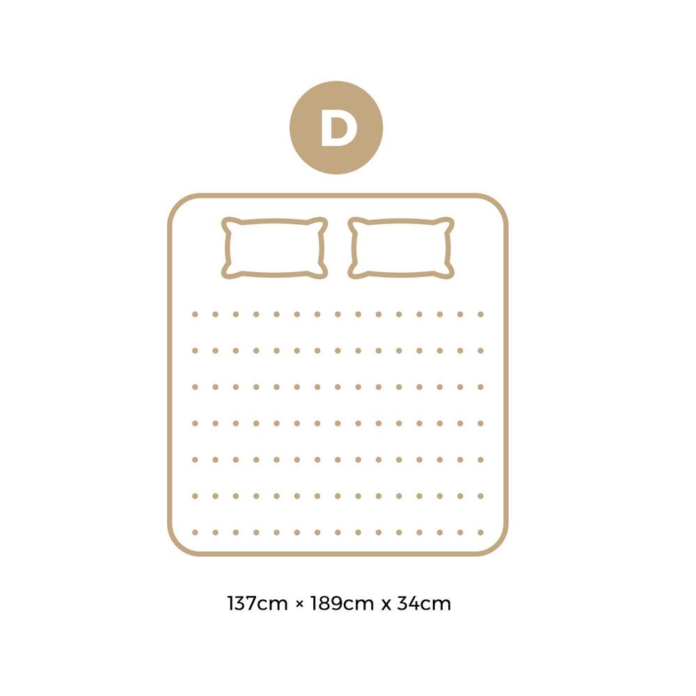 BEDRA BEDDING Latex Foam Mattress Double Bed 9 Zone Pocket Spring 34cm Thickness-Mattresses-PEROZ Accessories