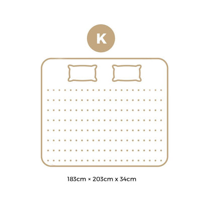 BEDRA BEDDING Latex Foam Mattress King Bed 9 Zone Pocket Spring 34cm Thickness-Mattresses-PEROZ Accessories