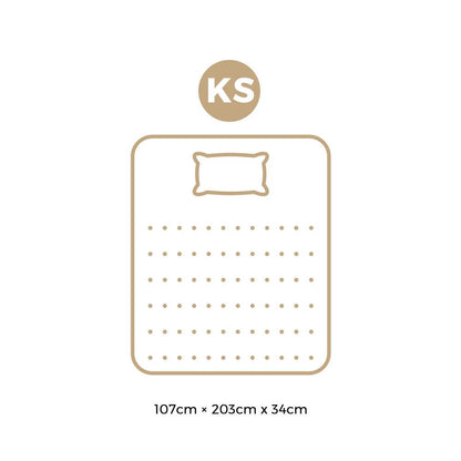 BEDRA BEDDING Latex Foam Mattress King Single Bed 9 Zone Pocket Spring 34cm Thickness-Mattresses-PEROZ Accessories