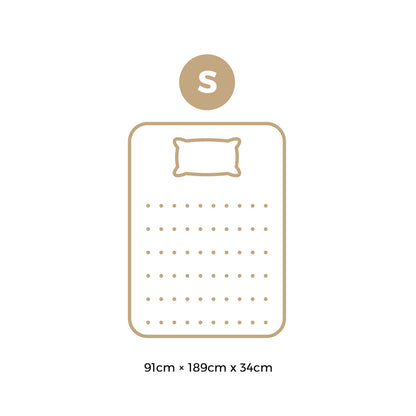 BEDRA BEDDING Latex Foam Mattress Single Bed 9 Zone Pocket Spring 34cm Thickness-Mattresses-PEROZ Accessories