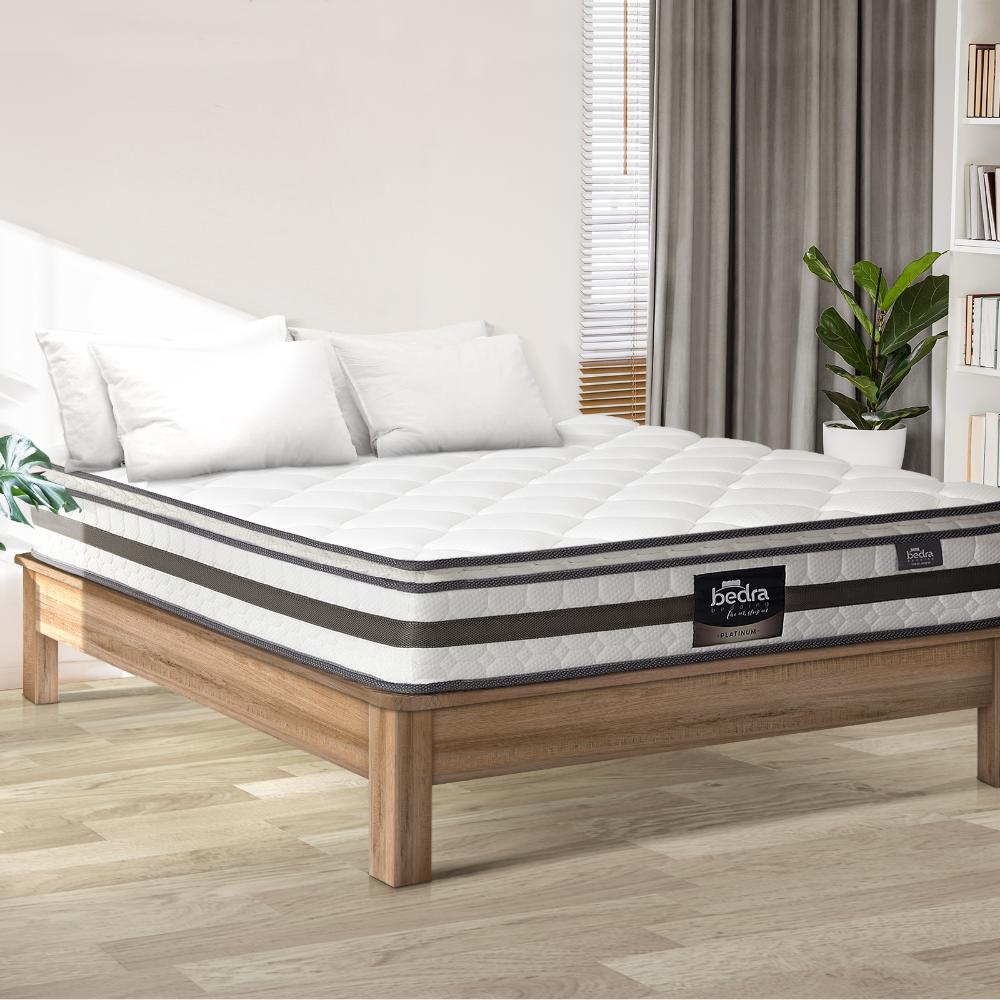 BEDRA BEDDING King Mattress Pillow Top Cool Gel Foam Bonnell Spring 21cm-Mattresses-PEROZ Accessories