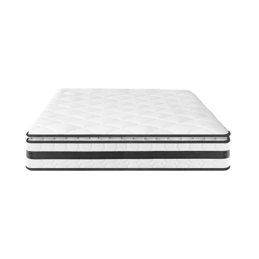 BEDRA BEDDING King Mattress Pillow Top Cool Gel Foam Bonnell Spring 21cm-Mattresses-PEROZ Accessories