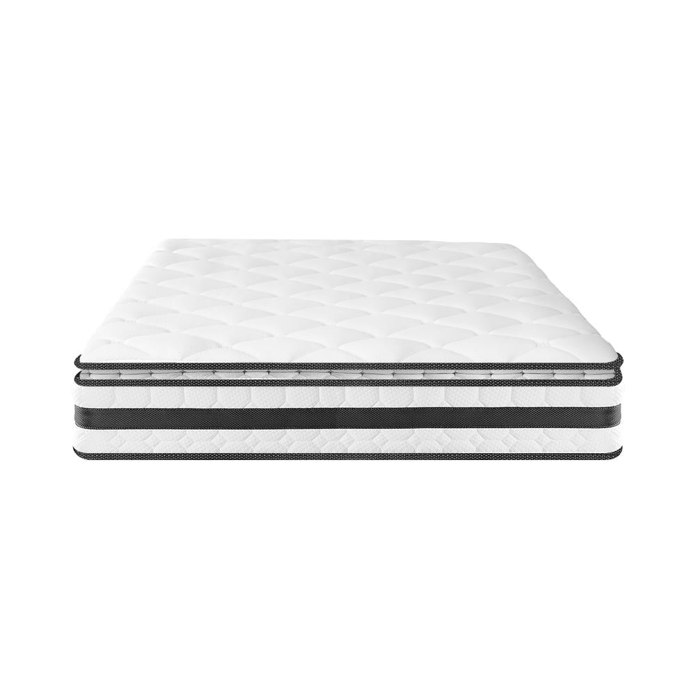 BEDRA BEDDING King Mattress Pillow Top Cool Gel Foam Bonnell Spring 21cm-Mattresses-PEROZ Accessories