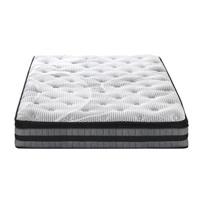 Bedra Double Mattress Cool Gel Foam Bonnell Spring Luxury Pillow Top Bed 22cm-Mattress-PEROZ Accessories