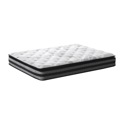 Bedra Double Mattress Cool Gel Foam Bonnell Spring Luxury Pillow Top Bed 22cm-Mattress-PEROZ Accessories