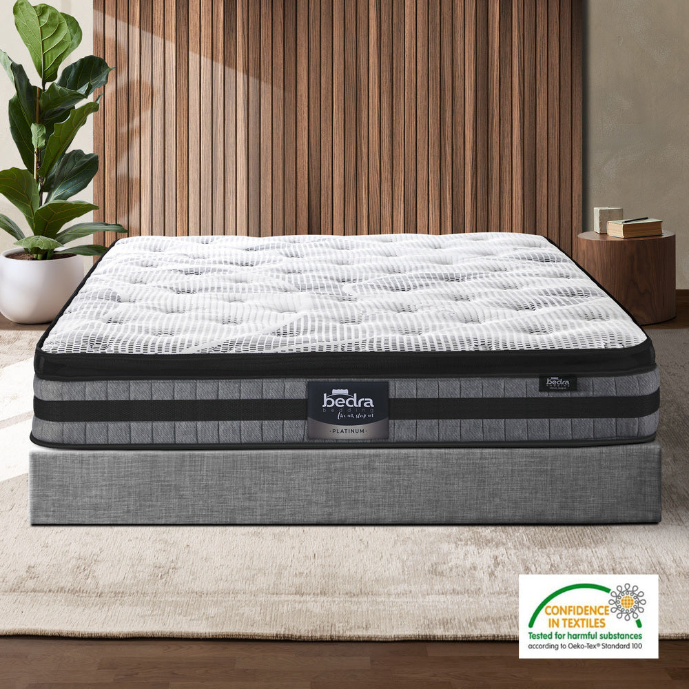 Bedra King Mattress Cool Gel Foam Bonnell Spring Luxury Pillow Top Bed 22cm-Mattress-PEROZ Accessories