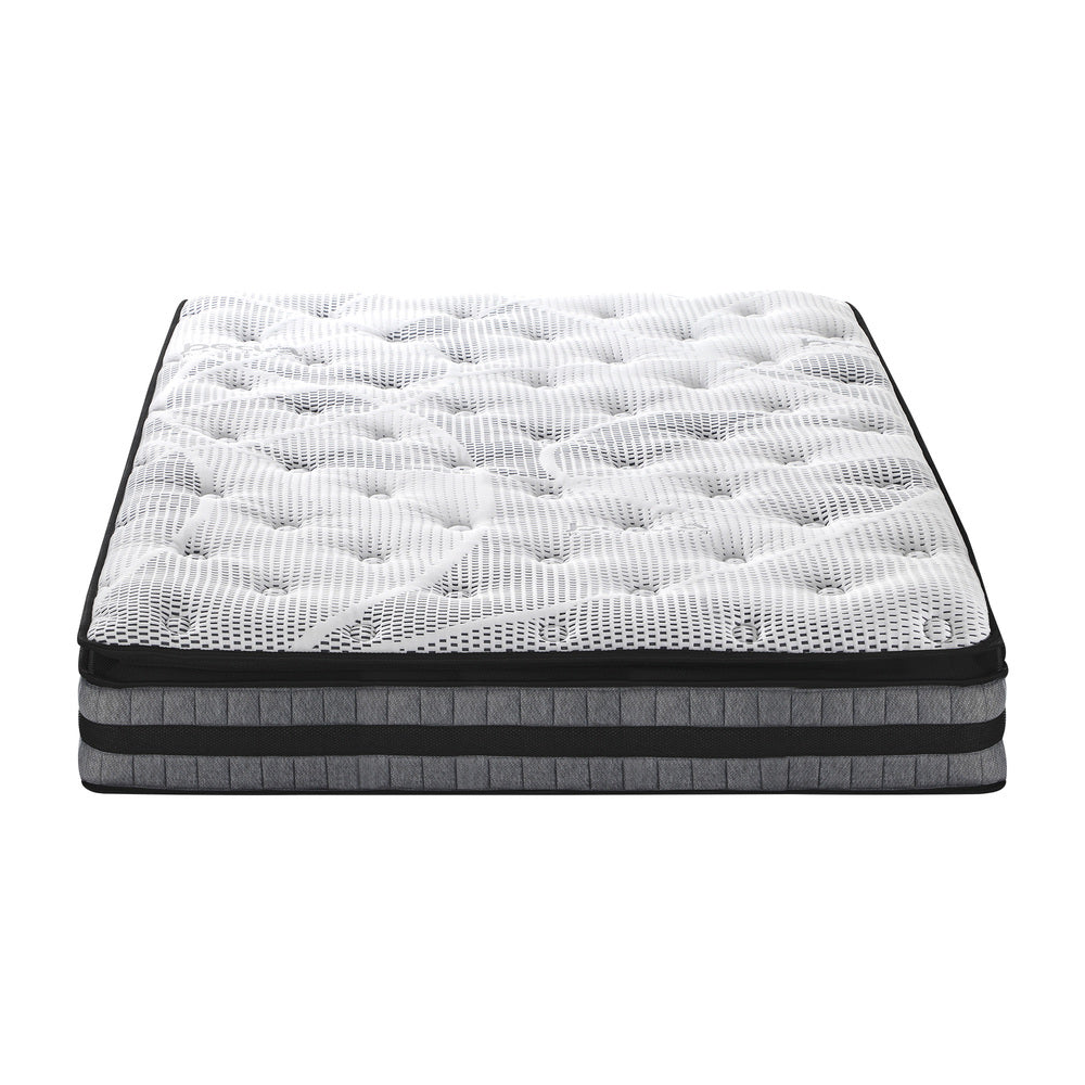 Bedra King Mattress Cool Gel Foam Bonnell Spring Luxury Pillow Top Bed 22cm-Mattress-PEROZ Accessories