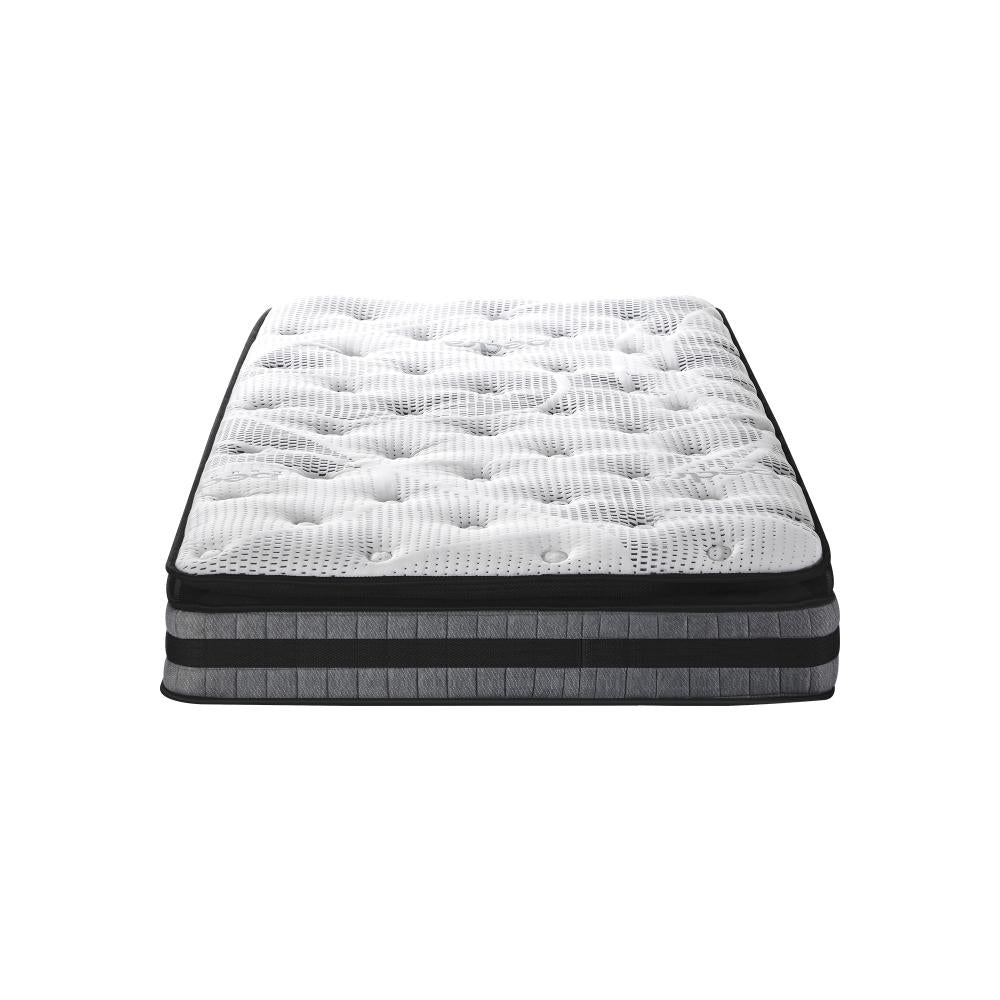 Bedra King Single Mattress Cool Gel Foam Bonnell Spring Pillow Top Bed 22cm-Mattress-PEROZ Accessories