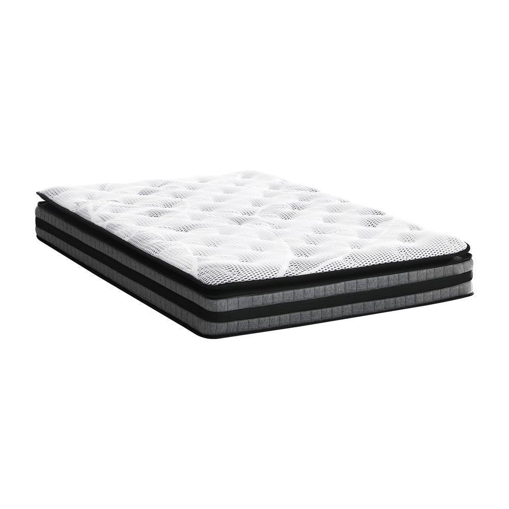 Bedra Queen Mattress Cool Gel Foam Bonnell Spring Luxury Pillow Top Bed 22cm-Mattress-PEROZ Accessories