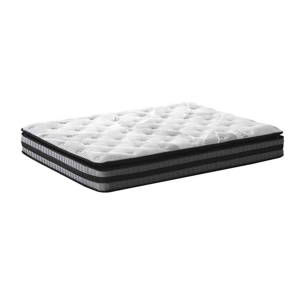 Bedra Queen Mattress Cool Gel Foam Bonnell Spring Luxury Pillow Top Bed 22cm-Mattress-PEROZ Accessories