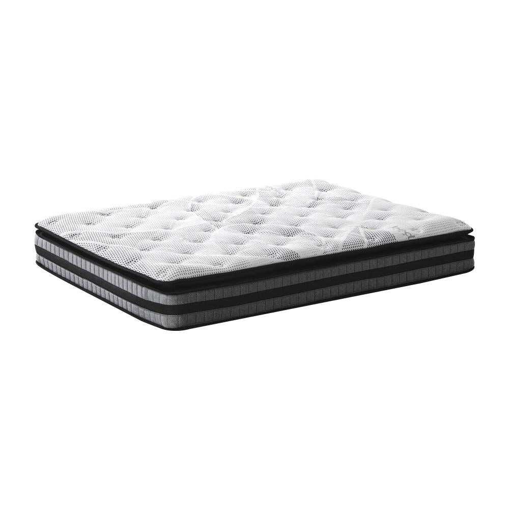 Bedra Single Mattress Cool Gel Foam Bonnell Spring Luxury Pillow Top Bed 22cm-Mattress-PEROZ Accessories
