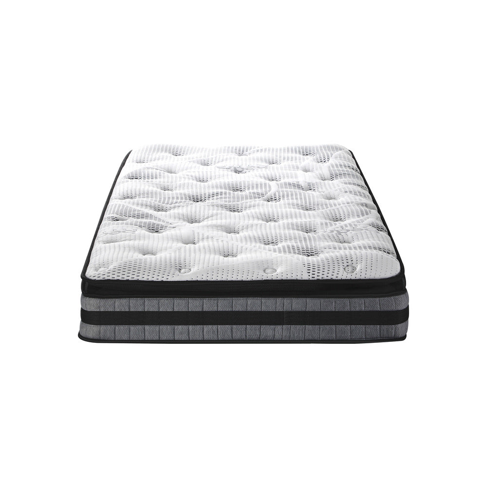 Bedra Single Mattress Cool Gel Foam Bonnell Spring Luxury Pillow Top Bed 22cm-Mattress-PEROZ Accessories