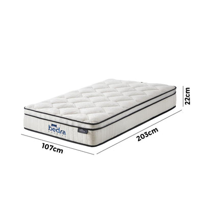 Bedra Boucle King Single Mattress Memory Foam Pocket Spring Euro Top-Mattresses-PEROZ Accessories