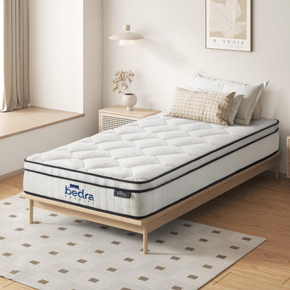 Bedra Boucle Single Mattress Memory Foam Pocket Spring Euro Top-Mattresses-PEROZ Accessories