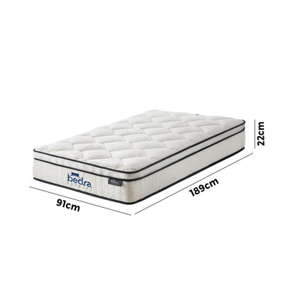 Bedra Boucle Single Mattress Memory Foam Pocket Spring Euro Top-Mattresses-PEROZ Accessories