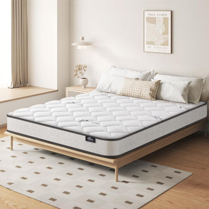 Bedra King Mattress Boucle Bonnell Spring 16cm-Mattresses-PEROZ Accessories