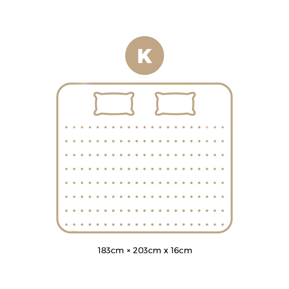 Bedra King Mattress Boucle Bonnell Spring 16cm-Mattresses-PEROZ Accessories