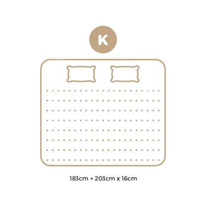 Bedra King Mattress Boucle Bonnell Spring 16cm-Mattresses-PEROZ Accessories