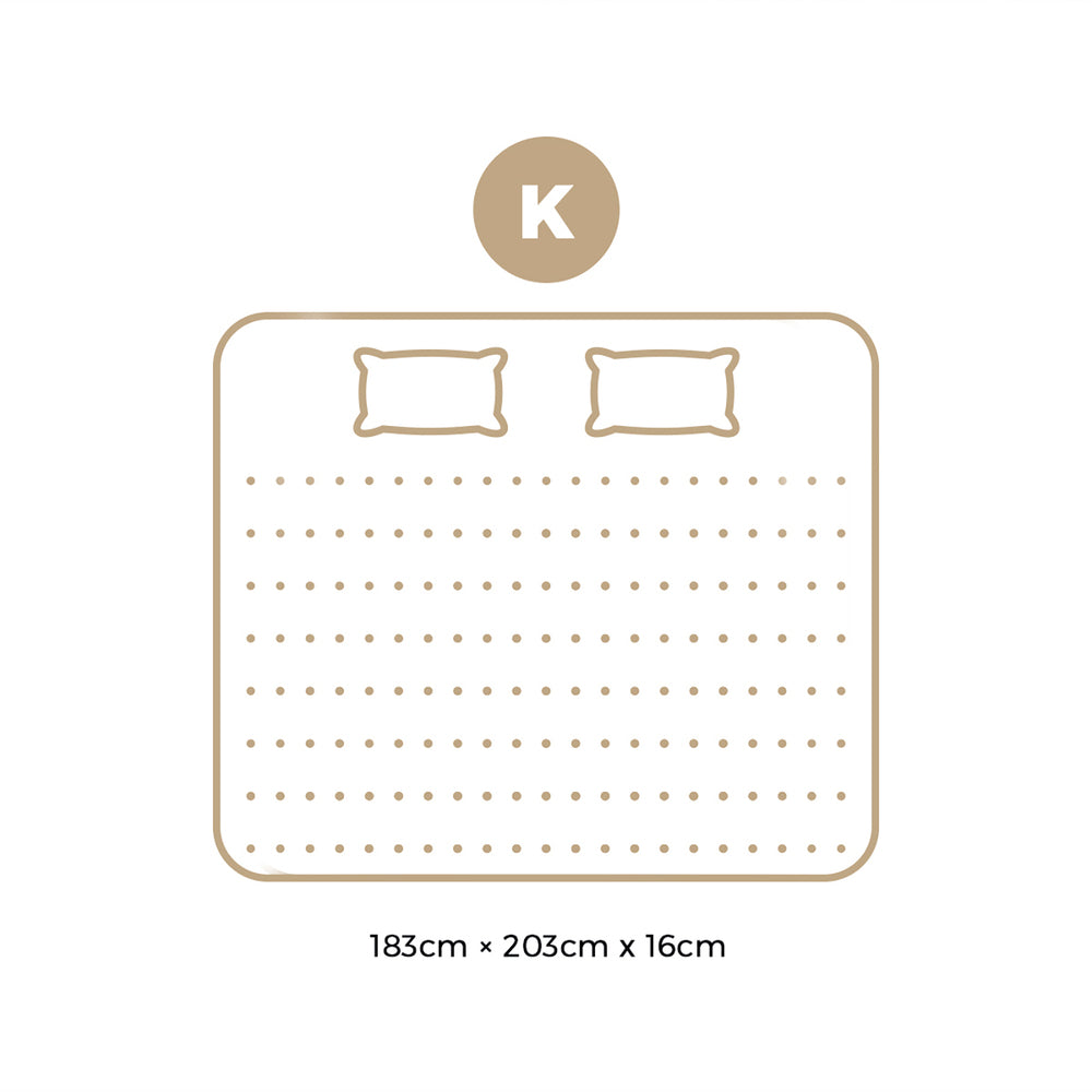 Bedra King Mattress Boucle Bonnell Spring 16cm-Mattresses-PEROZ Accessories
