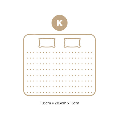 Bedra King Mattress Boucle Bonnell Spring 16cm-Mattresses-PEROZ Accessories