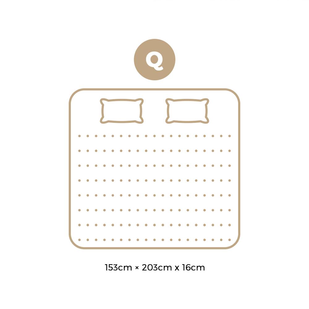 Bedra Queen Mattress Boucle Bonnell Spring 16cm-Mattresses-PEROZ Accessories
