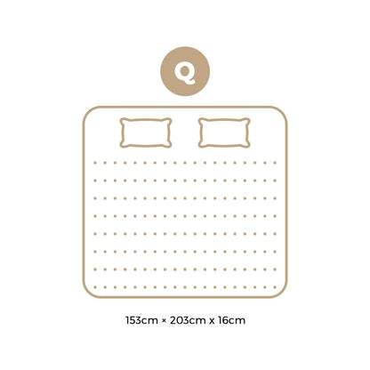 Bedra Queen Mattress Boucle Bonnell Spring 16cm-Mattresses-PEROZ Accessories