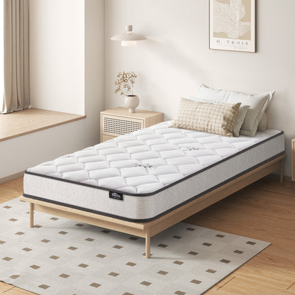 Bedra Single Mattress Boucle Bonnell Spring 16cm-Mattresses-PEROZ Accessories