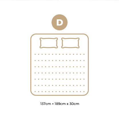 Bedra Double Mattress Luxury Foam Pocket Spring 30cm-Mattresses-PEROZ Accessories
