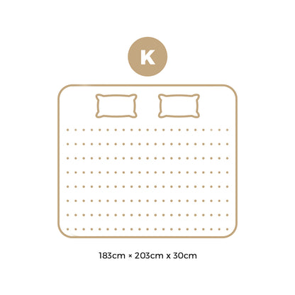 Bedra King Mattress Luxury Foam Pocket Spring 30cm-Mattresses-PEROZ Accessories