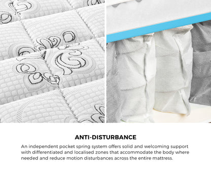 Bedra King Mattress Luxury Foam Pocket Spring 30cm-Mattresses-PEROZ Accessories