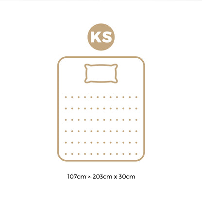 Bedra King Single Mattress Luxury Foam Pocket Spring 30cm-Mattresses-PEROZ Accessories