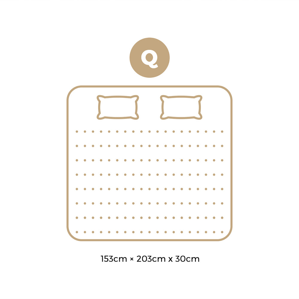 Bedra Queen Mattress Luxury Foam Pocket Spring 30cm-Mattresses-PEROZ Accessories