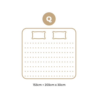 Bedra Queen Mattress Luxury Foam Pocket Spring 30cm-Mattresses-PEROZ Accessories
