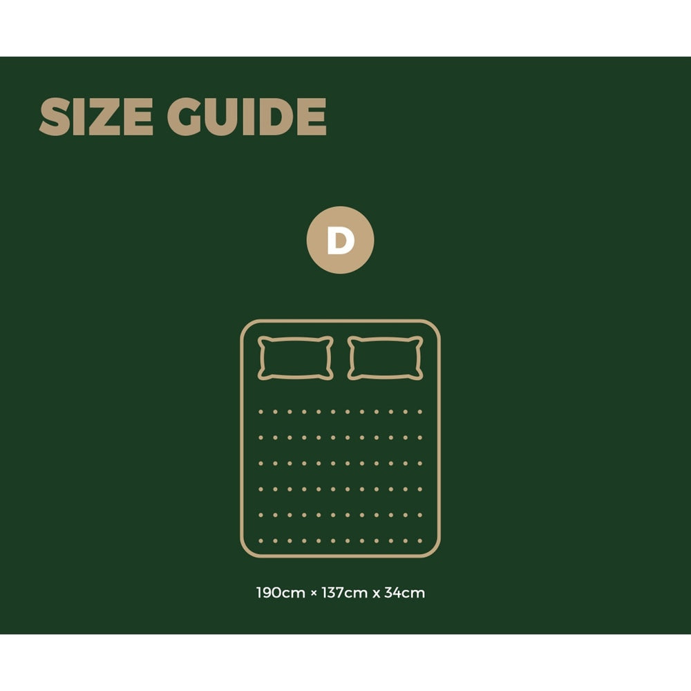 Bedra Double Mattress Breathable Spring Mattress Euro Top Latex Foam 34cm 7 zone-Mattresses-PEROZ Accessories
