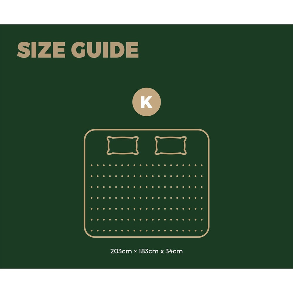 Bedra King Mattress Breathable Spring Mattress Euro Top Latex Foam 34cm 7 zone-Mattresses-PEROZ Accessories