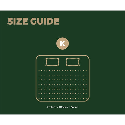 Bedra King Mattress Breathable Spring Mattress Euro Top Latex Foam 34cm 7 zone-Mattresses-PEROZ Accessories