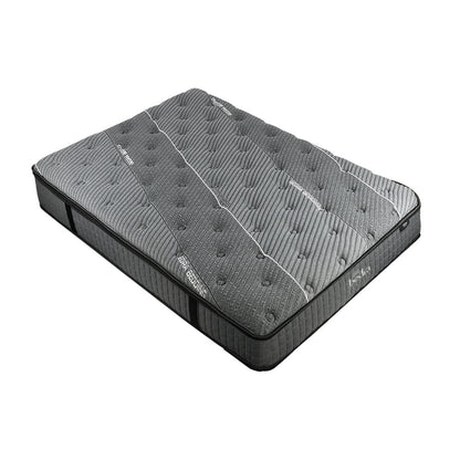 Bedra Queen Mattress Breathable Spring Mattress Euro Top Natural Latex Foam 34cm-Mattresses-PEROZ Accessories